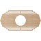 Ekena Millwork Chrysler Wood Fretwork Pierced Ceiling Medallion, Alder, 16"W x 8"H x 4 1/4"ID x 3/8"T CMWP16X08X0375CSAL - alternate 4